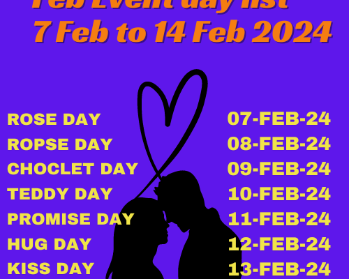 valentine day list 2024 photo